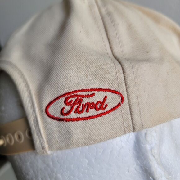 Vintage Ford Motorcraft Snapback‎ Hat Cap Red Cream Two Tone Made in USA - Picture 7 of 12